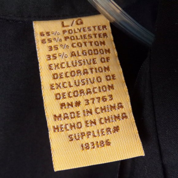 The Havana Co. Men's Guayabera Shirt Black 2424 - Picture 9 of 10